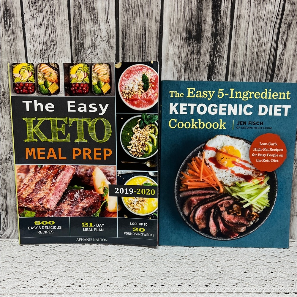 The Easy Keto Meal Prep & Ketogenic Diet Cookbook Set